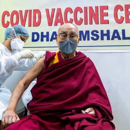 dctpro article img 85歲達賴喇嘛接種印度疫苗 呼籲接種疫苗